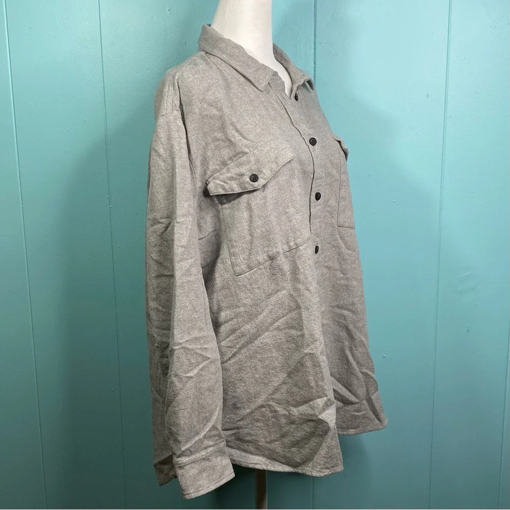 Madewell Size XXL Flannel Flap-Pocket Oversized Ex-Boyfriend Shirt - Picture 5 of 12